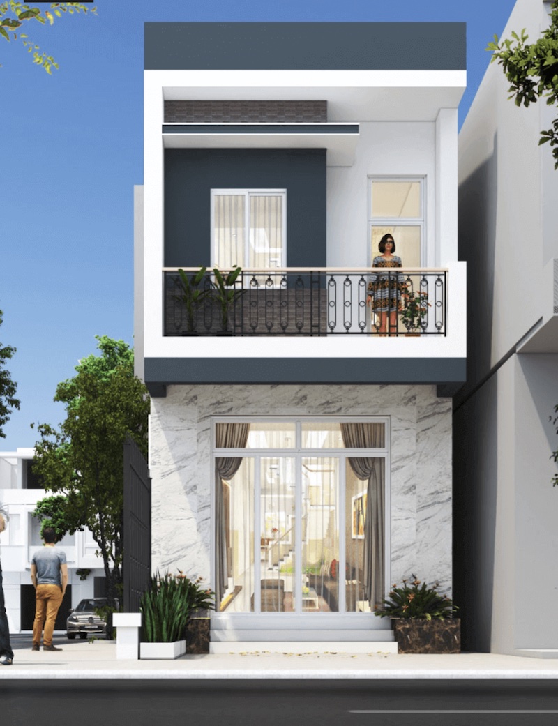 Mẫu nhà ống 2 tầng đẹp