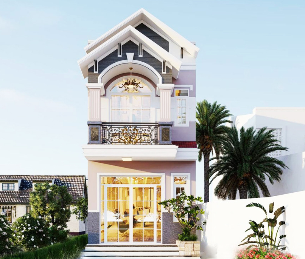 Mẫu nhà phố mái ngói đẹp