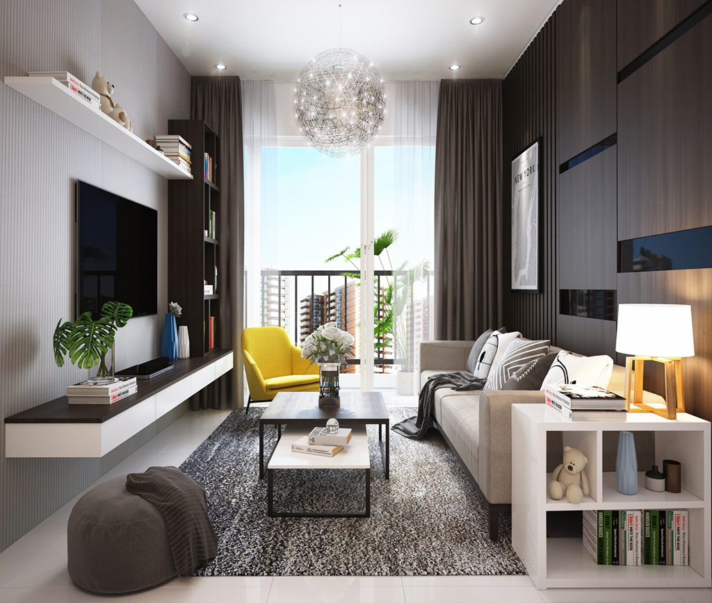 Mẫu thiết kế nội thất phòng khách nhỏ