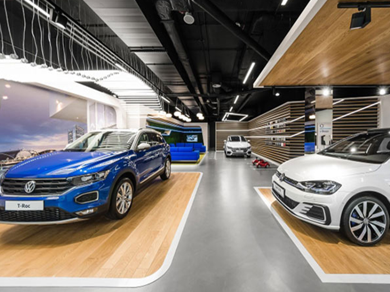 Mẫu thiết kế nội thất showroom oto