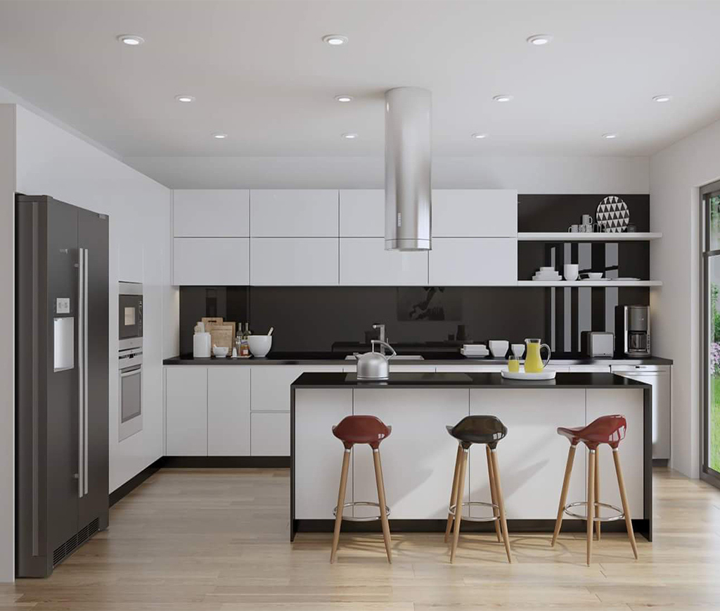 Mẫu thiết kế phòng bếp chung cư đẹp 1