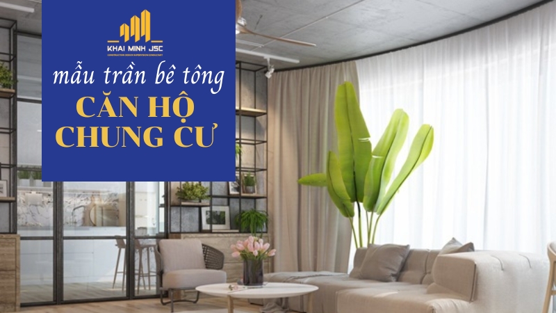 trang trí trần nhà be tông