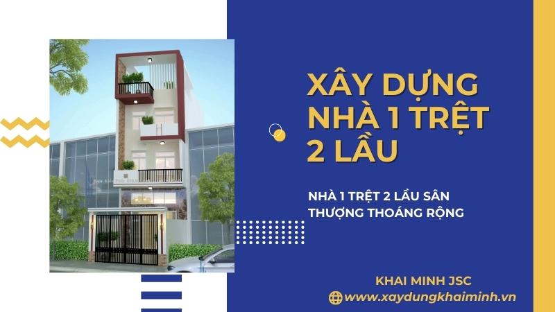 Nhà 1 trệt 2 lầu 1 sân thượng