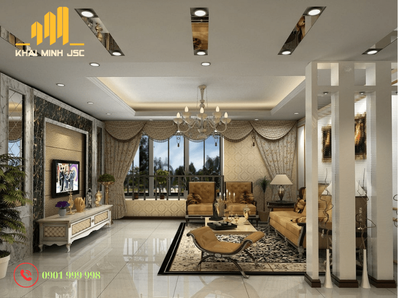 Nội thất Châu Âu luôn đề cao tính cân đối, hợp lý trong cách bố trí không gian sống