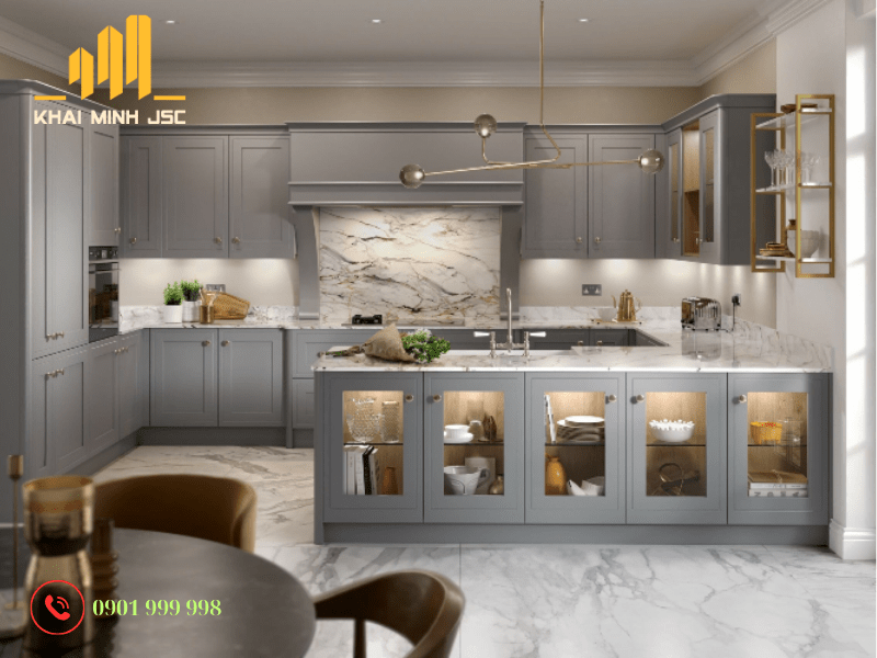 Phòng bếp là sự kết hợp hoàn hảo giữa tiện ích và phong cách đẳng cấp