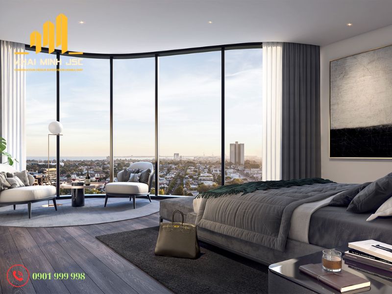 Không gian phòng ngủ đầy đủ tiện nghi