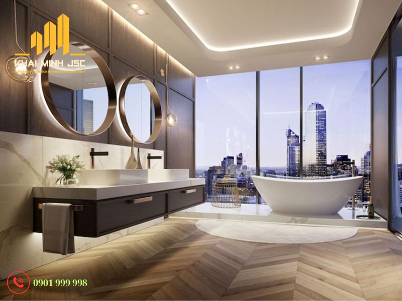 Nội thất sang trọng cho không gian phòng tắm Penthouse