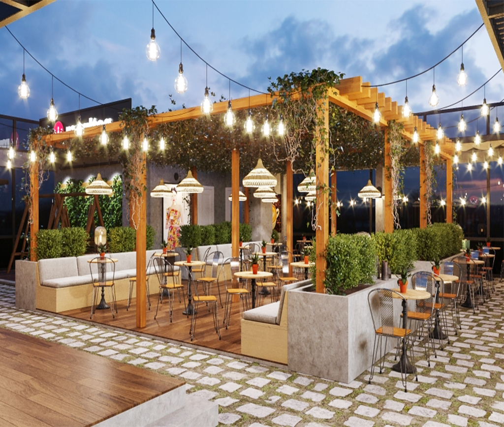 Phân chia không gian trong thiết kế xây dựng quán cafe