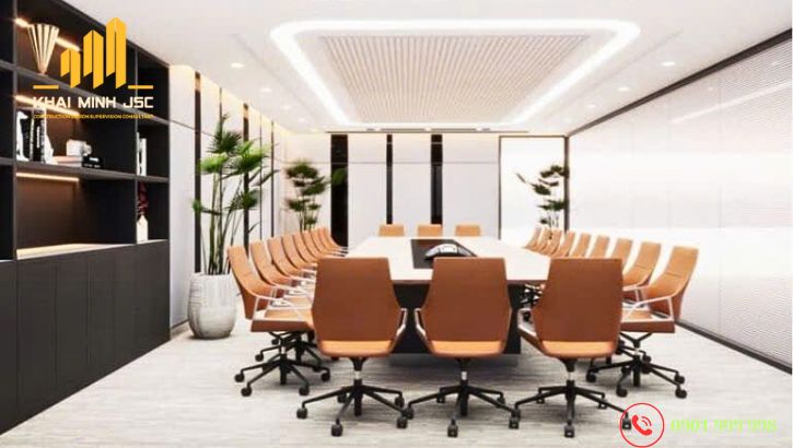Mẫu phòng họp nhỏ gọn sức chứa trên dưới 10 người thông minh, hiện đại