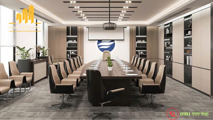 Thiết kế phòng họp sang trọng với những tiện ích hiện đại, tiên tiến