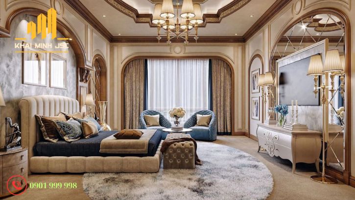 Vị trí giường ngủ hợp phong thủy trong thiết kế nội thất nhà ở