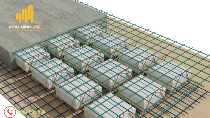 Sàn bê tông không dầm giúp tăng chiều cao trần, không gian rộng thoáng, dễ bố trí nội thất