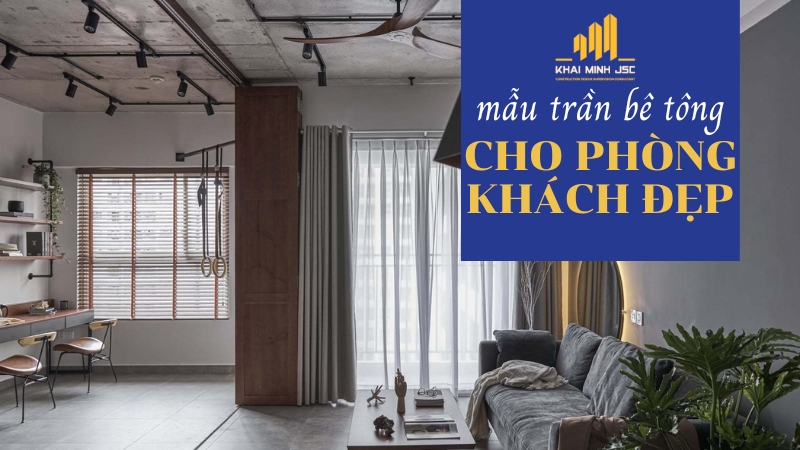 trang trí trần nhà be tông