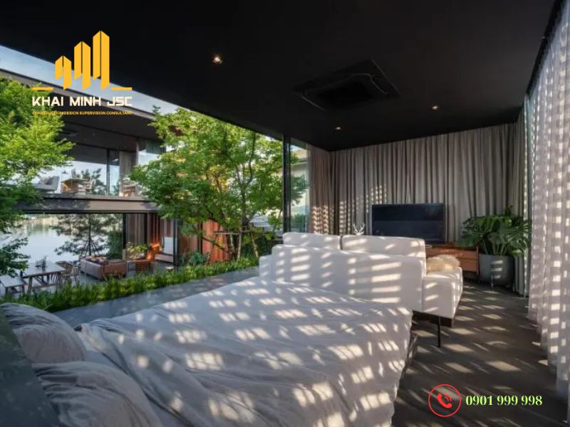 Mẫu thi công nội thất villa sân vườn giữ được vẻ đẹp sang trọng theo thời gian