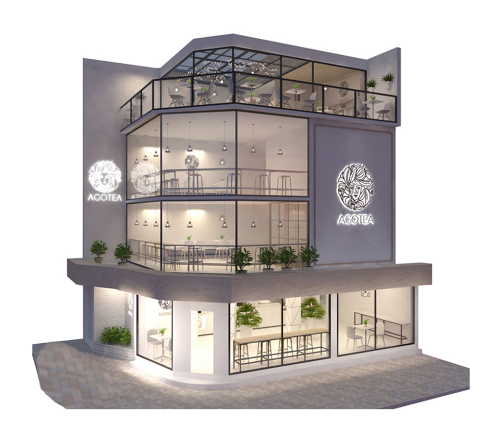 Thi công xây dựng quán cafe 2 mặt tiền