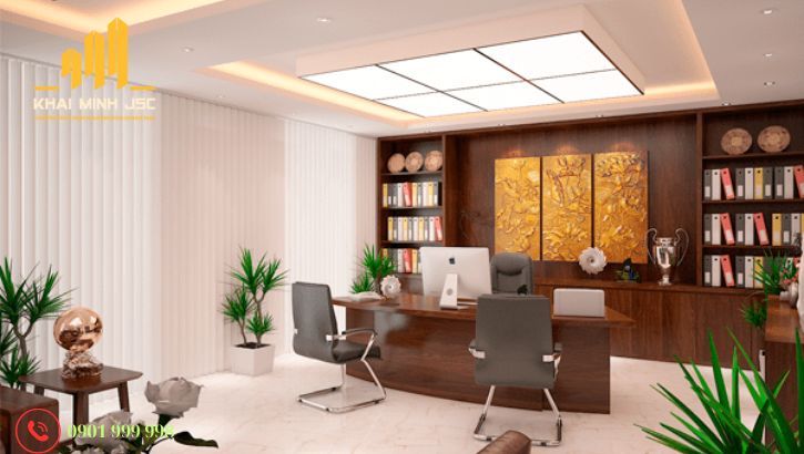 Kết hợp các vật phẩm trang trí khi thiết kế văn phòng