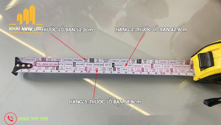 Ứng dụng của thước lỗ ban trong phân chia chiều cao tầng hợp phong thủy
