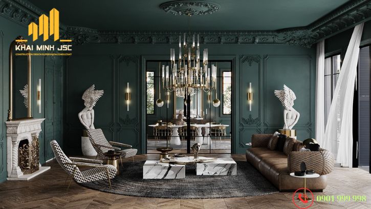 Nội thất phòng khách biệt thự đẹp sang trọng