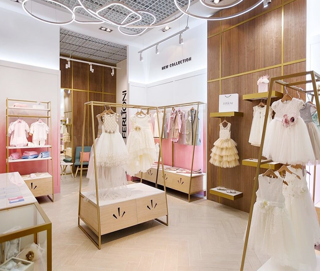 Thiết kế nội thất shop thời trang trẻ em dễ thương