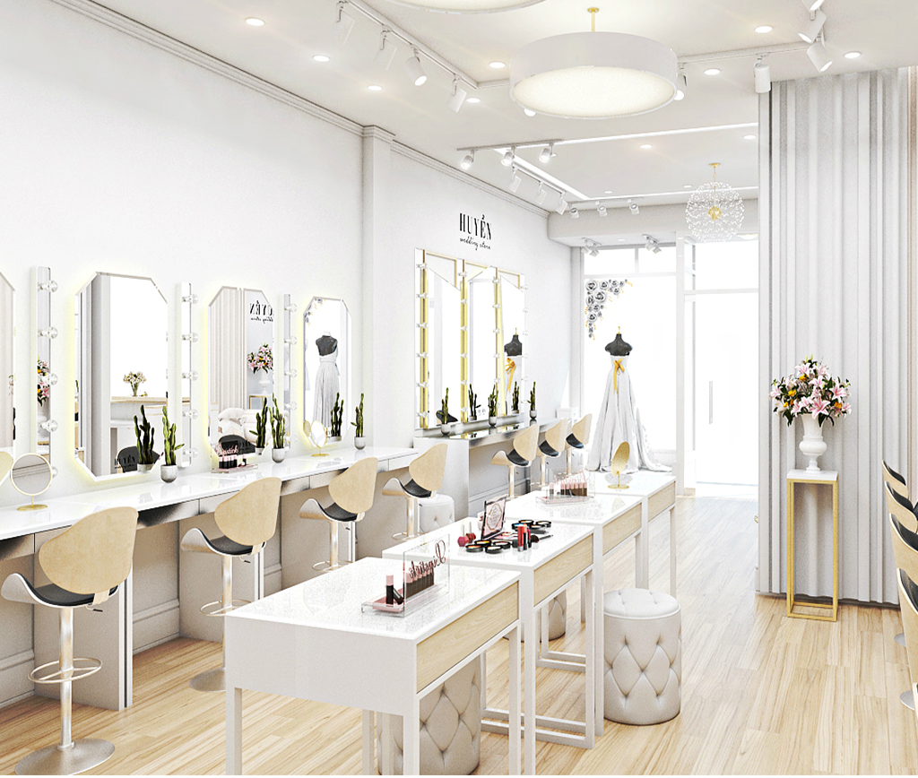 Thiết kế nội thất showroom áo cưới đẹp