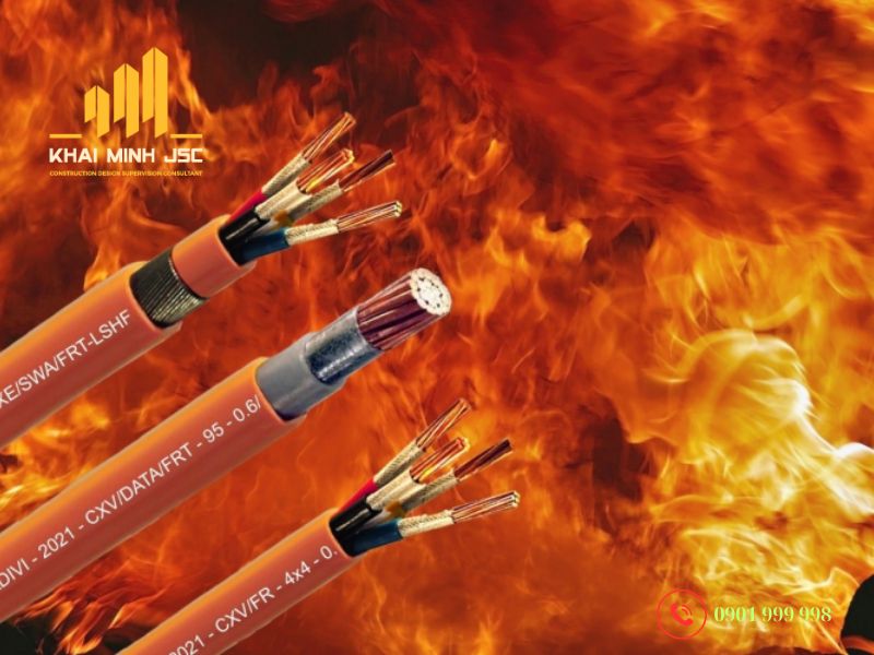 Toàn bộ hệ thống cáp điện nên sử dụng loại có khả năng chống cháy lan