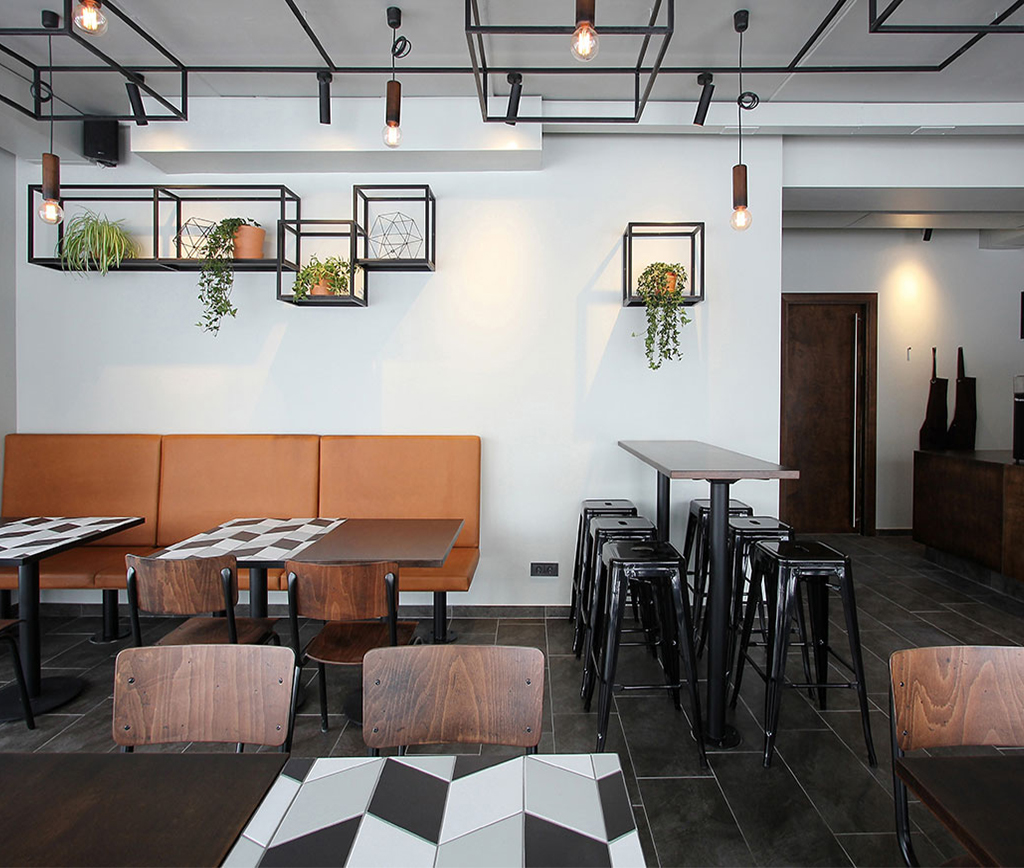 Thiết kế quán cafe theo phong cách công nghiệp