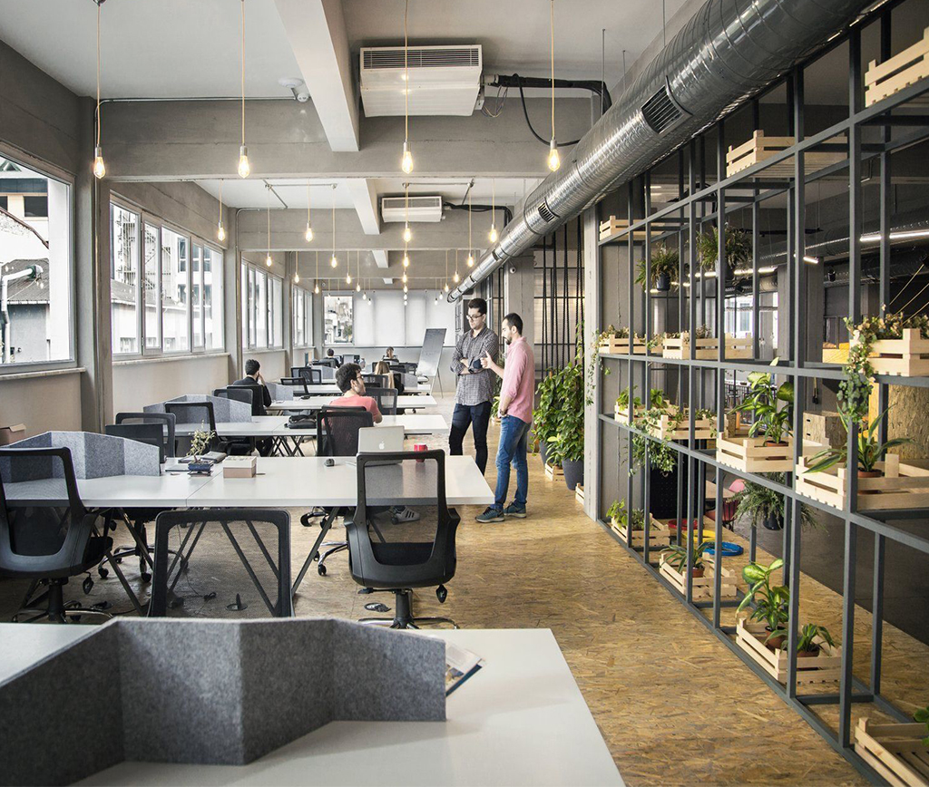 Thiết kế văn phòng theo phong cách công nghiệp hiện đại