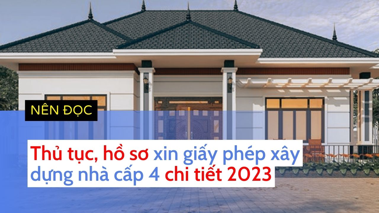 Thủ tục xin giấy phép xây dựng nhà cấp 4