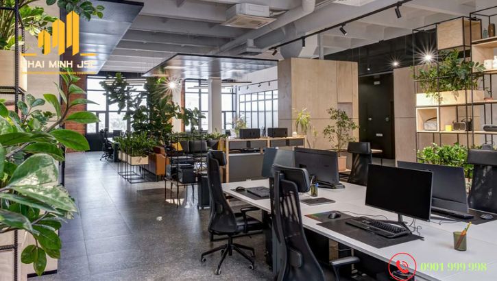 Mô hình văn phòng xanh ưu tiên sử dụng các vật liệu thân thiện với môi trường