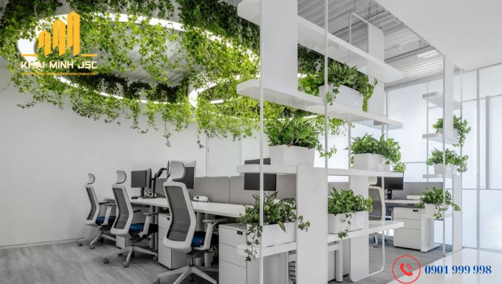 Cây xanh là yếu tố quan trọng không thể thiếu để kiến tạo nên không gian văn phòng xanh
