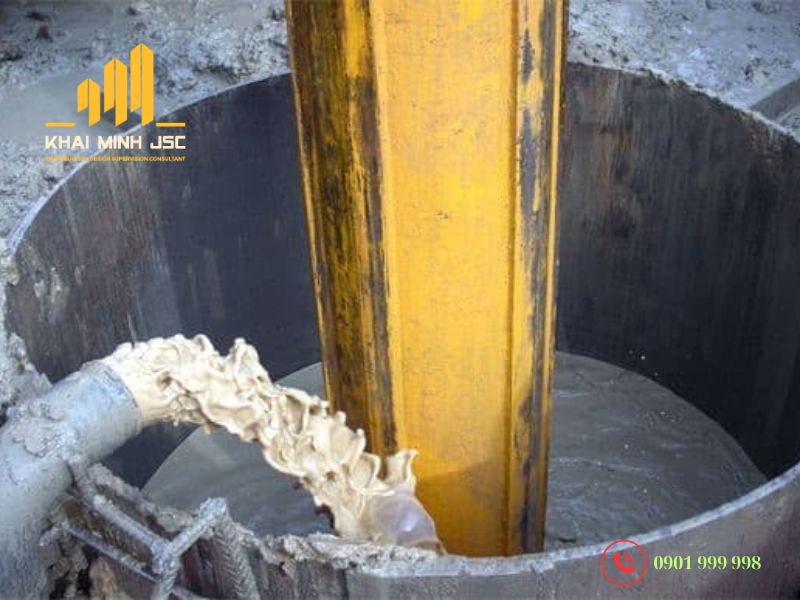 Sử dụng dung dịch giữ thành hố khoan khi thi công cọc khoan nhồi