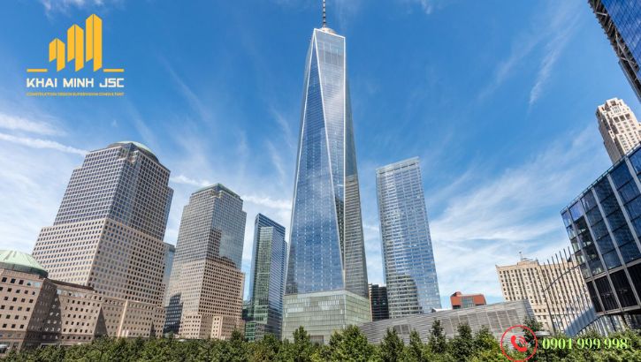 One World Trade Center sở hữu chiều cao chọc trời 541,3m (1,776 feet) và có 104 tầng