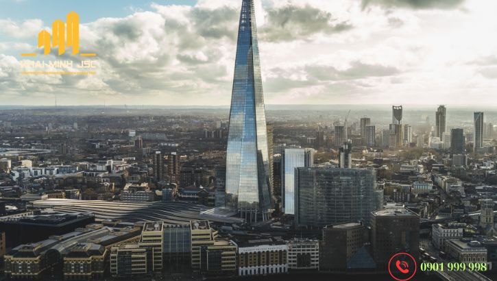 Kiến trúc The Shard mang đậm tính sáng tạo và hiện đại