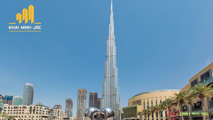 Tòa nhà Burj Khalifa lẫy lừng giữa lòng thành phố Dubai