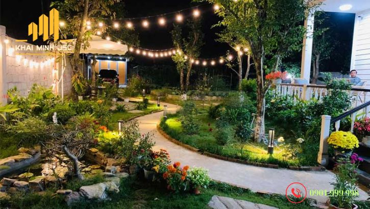 Biệt thự trở nên trang hoàng hơn khi được thiết kế chiếu sáng tinh tế