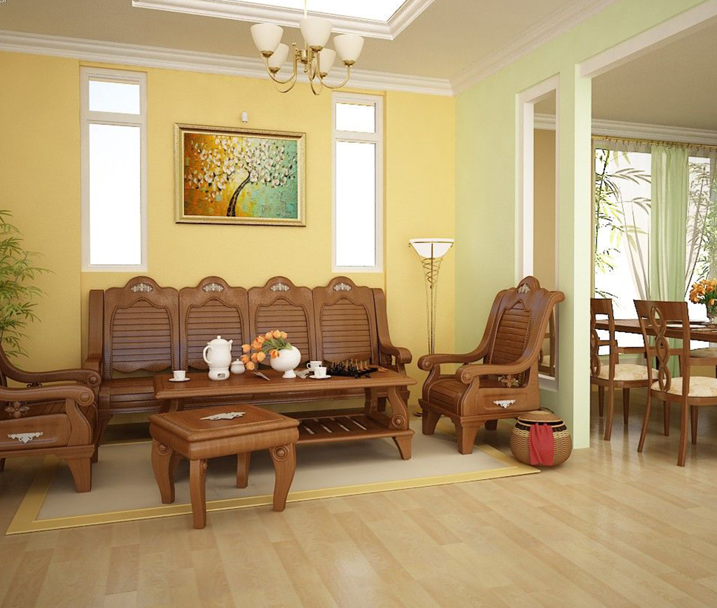 Trang trí nội thất phòng khách nhà cấp 4 đẹp