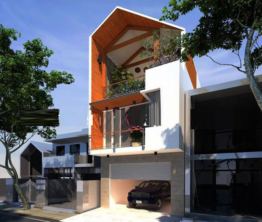 Ưu điểm của nhà mái lệch