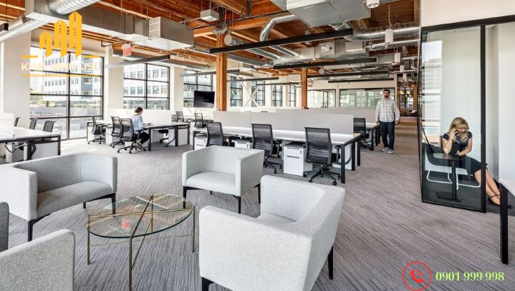 Văn phòng phong cách công nghiệp tối giản nhưng vẫn đầy đủ tiện nghi
