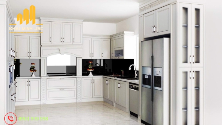 Hình 3. Phòng bếp sử dụng tủ bếp vật liệu cao cấp, có độ bền tốt