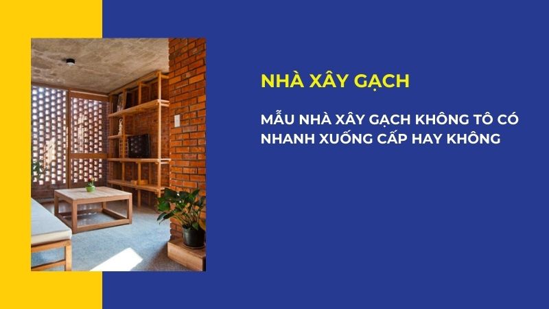Xây gạch không tô có nhanh xuống cấp hay không?