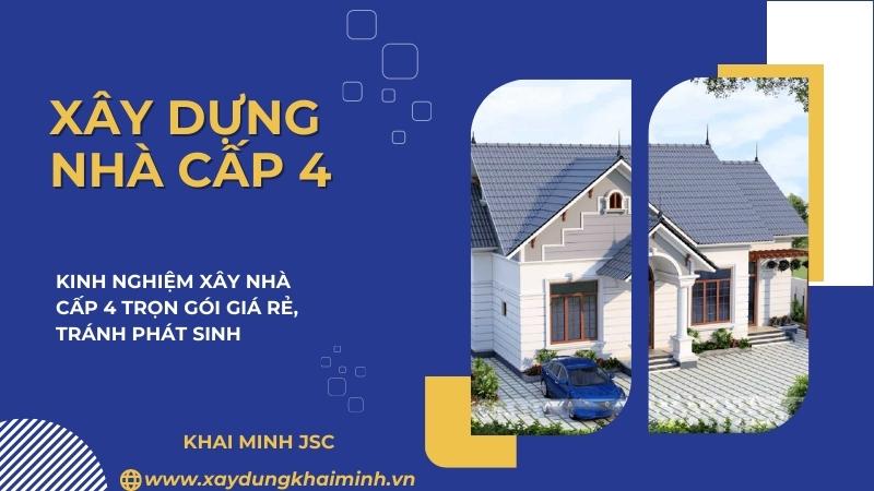 xây nhà cấp 4 bao nhiêu tiền