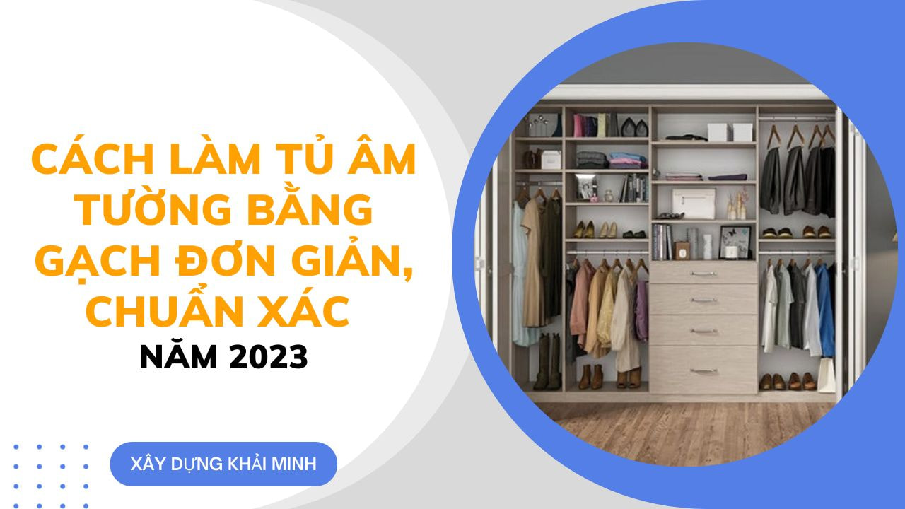 tủ quần áo xây bằng gạch