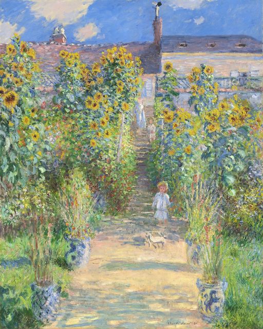THE ARTIST'S GARDEN AT VÉTHEUIL, CLAUDE MONET (1881) THE ARTIST'S GARDEN AT VÉTHEUIL, CLAUDE MONET (1881)