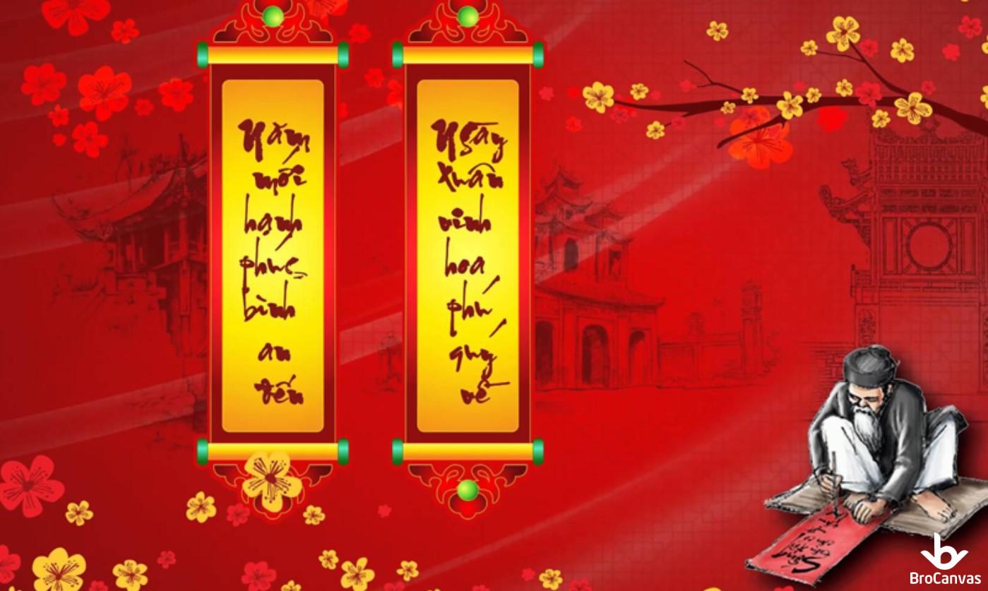 Tranh câu đối tết đơn giản nhưng mang ý nghĩa đặc biệt Tranh câu đối tết đơn giản nhưng mang ý nghĩa đặc biệt