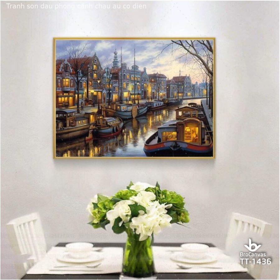 Tổng hợp tất tần tật các thông tin về tranh Canvas Hà Nội 54 Tranh Sơn Dầu Phong Cảnh Châu Âu Cổ Điển TT-1436