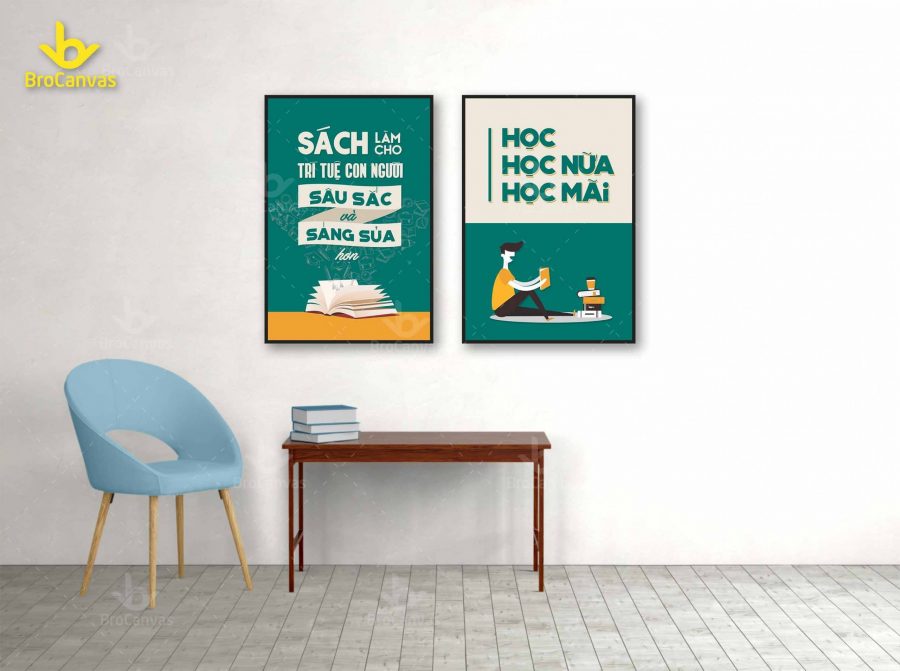 TOP 100 Tranh Động Lực Hot Nhất Năm 2020 10 Tranh Treo Tường Học Nữa Học Mãi BVP 001 | Brocanvas.com