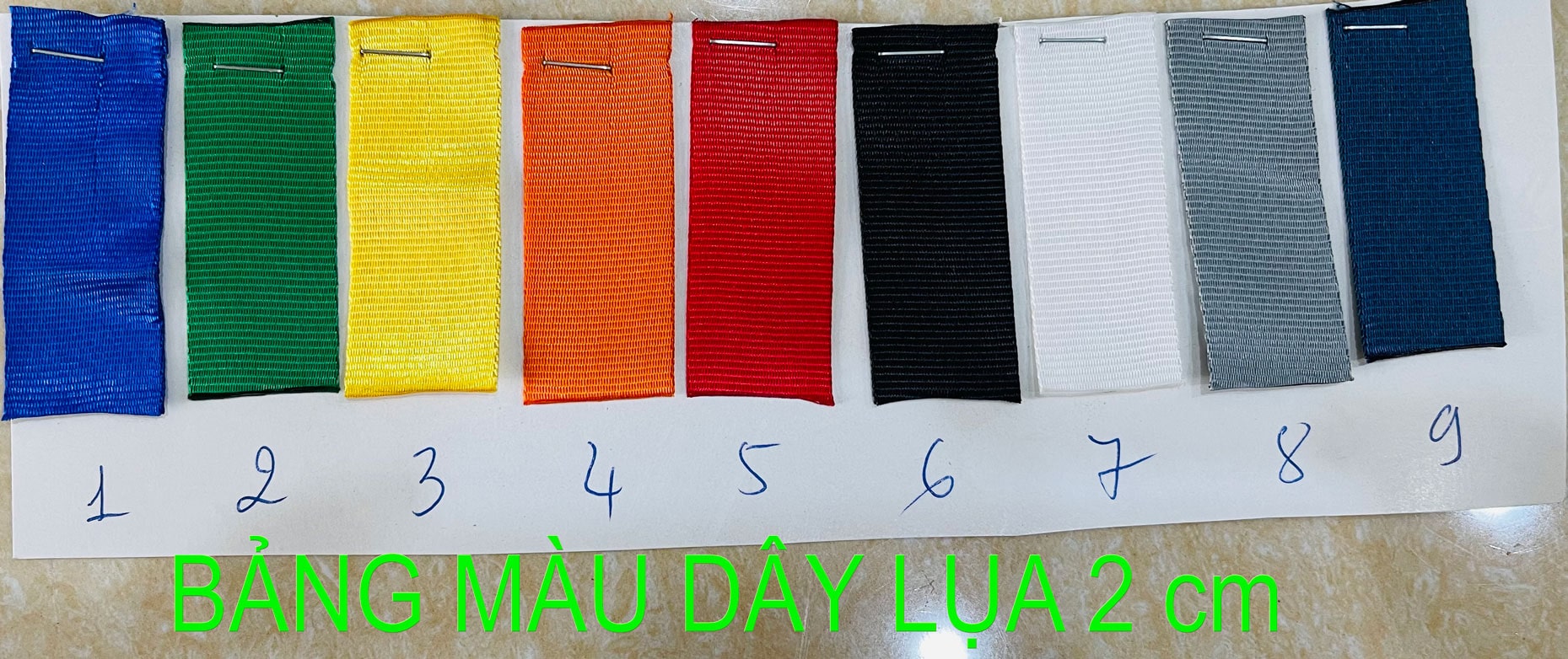 mảng màu dây hội nghị event 2cm