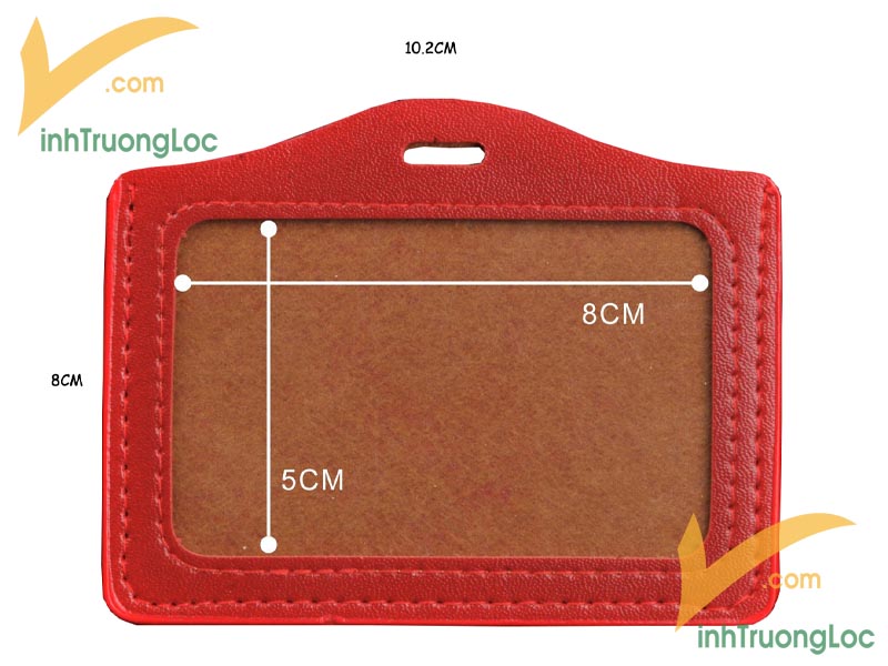 Mẫu bao da đựng thẻ Simily đỏ kiểu 4