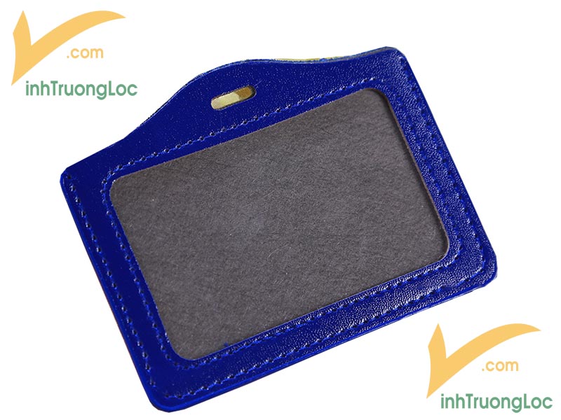 Bao da Simily đựng thẻ xanh dương mẫu ngang