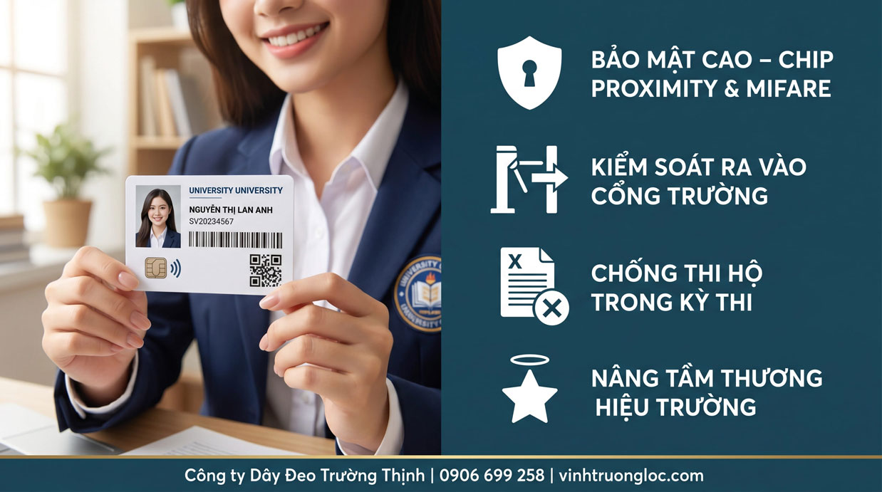 Thẻ sinh viên có chip kiểm soát ra vào